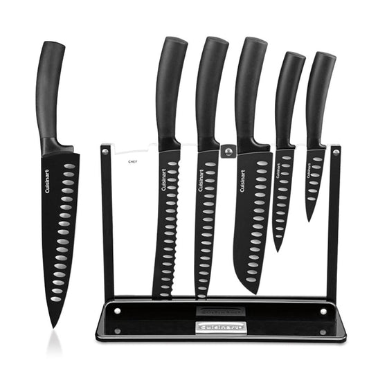 Classic Knife Set with Nonstick Blades and Acrylic Stand 7 Pieces (Cuisinart)
